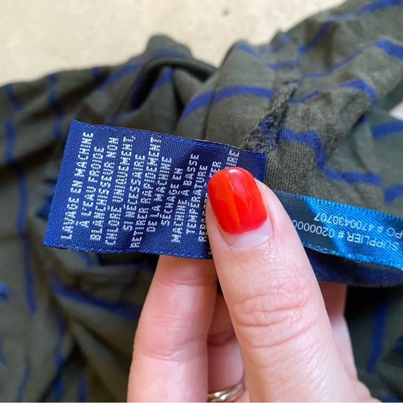 Ralph Lauren Petites Green & Blue Striped 3/4 T-Shirt With Polo Pony PS - Picture 5 of 7